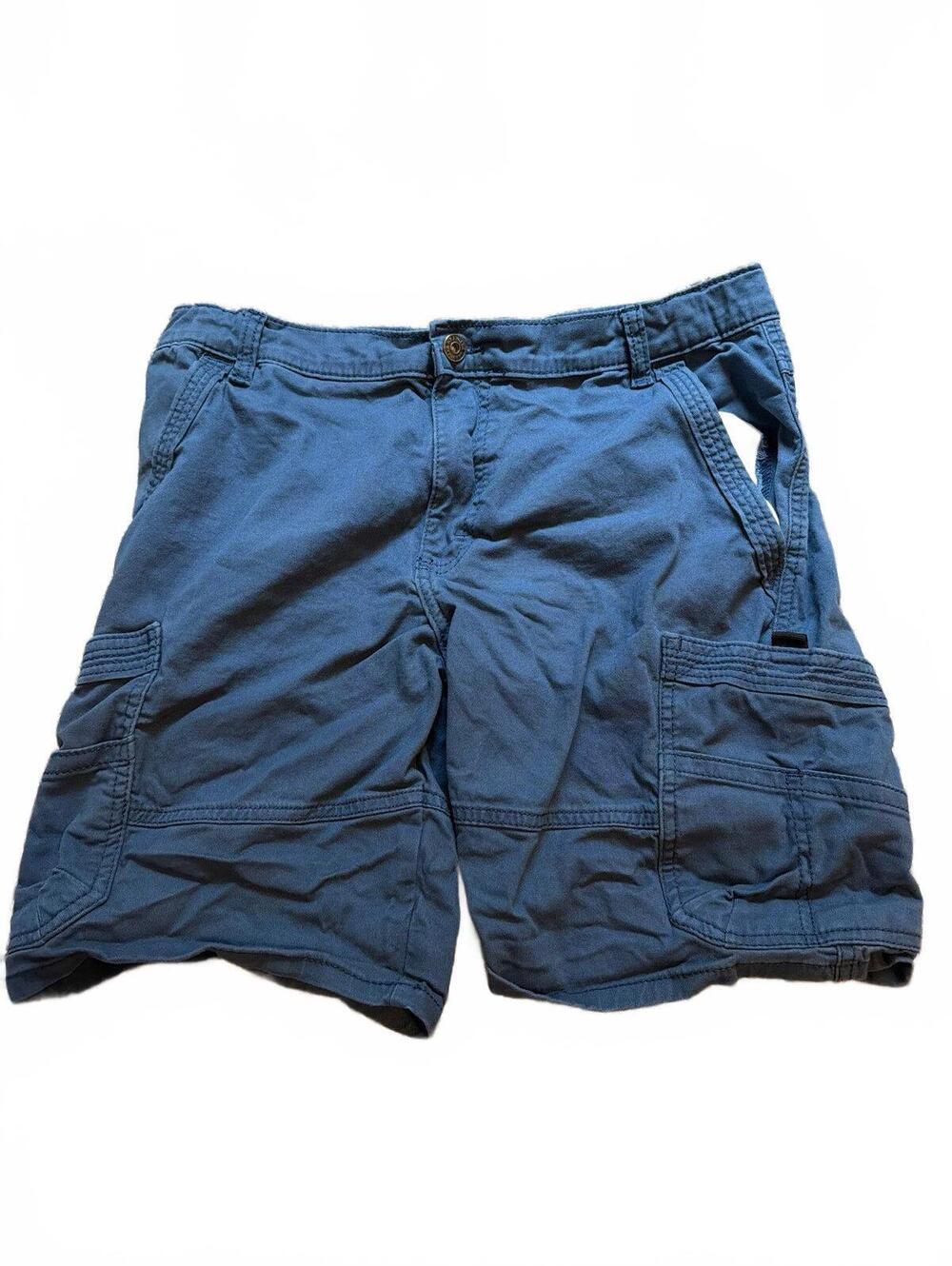 Wrangler Boys Blue Cargo Shorts Casual Fit 16 Husky
